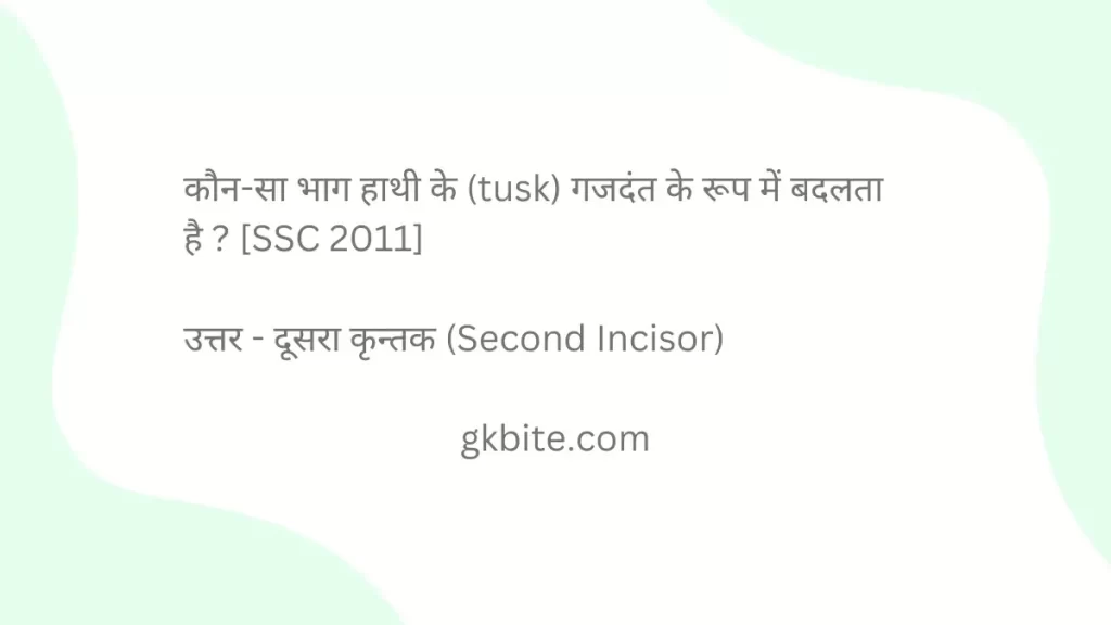 top 100 gk questions in hindi for class 6