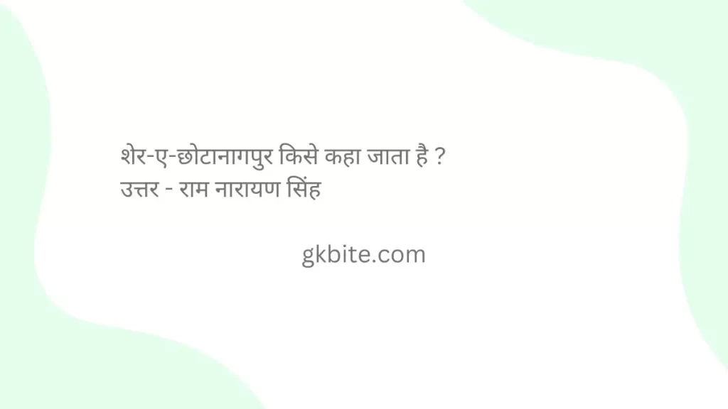 Jharkhand GK in Hindi